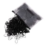 1000 Mini Schwarz Haargummis Elastische Bänder 1mm für Fraue 1 St
