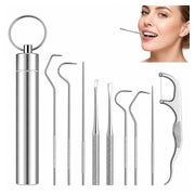 COOL-i Zahnpflege Set, 9 Edelstahl Zahnstocher 9 St