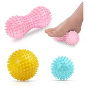 Massagebälle Faszienball Igelball 3er Noppen Rücken Pink gel 1 St