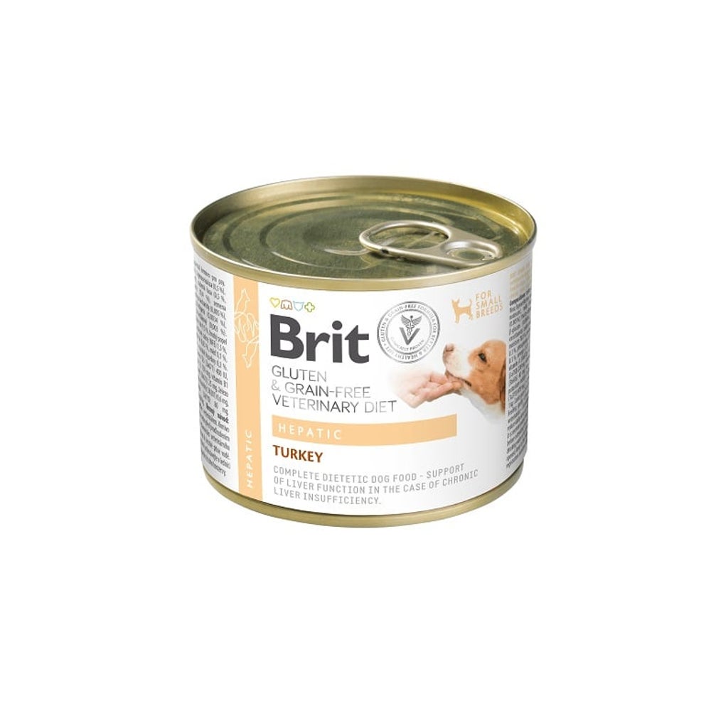 BRIT Veterinary Diet Grain Free Hepatic Pute mit grünem Erbsen für Hunde mit Lebererkrankungen 0,2 kg