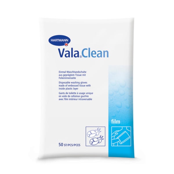 Hartmann ValaClean film Einmal-Waschhandschuhe, 23,5 x 15,5 cm, foliert 1400 St
