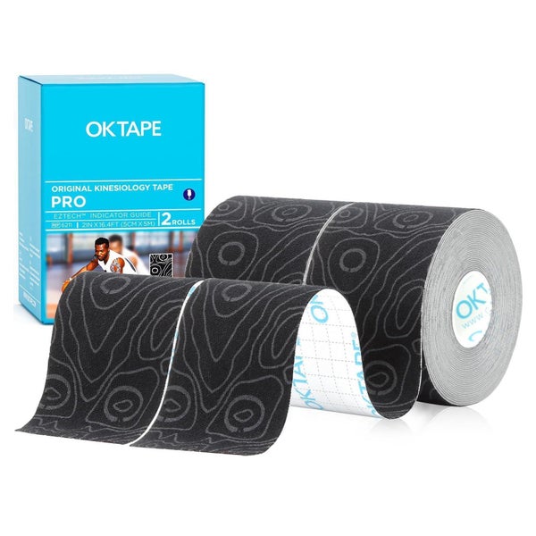 OK TAPE Pro Kinesiologie Tape (2 Rollen, 5cm x 5m) - Wasserfest