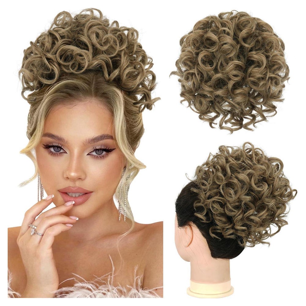 Haarteil Messy Bun Lockig 1 Stück (Packung mit 1) Esche brau 1 St