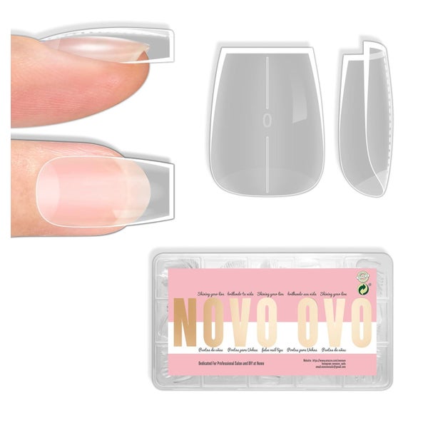 Kunstnägel Nail Tips Press On No Short Coffin Clear Extra Th 1 St