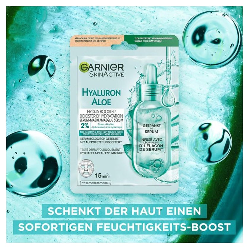 Garnier Tuchmaske Aloe Hydra Booster Serum 5 St online kaufen | DocMorris