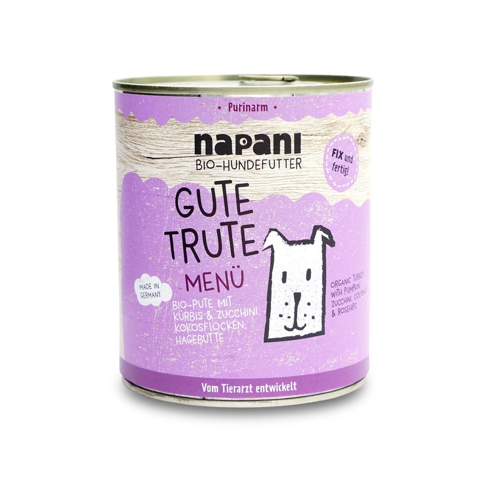 Bio Menü für Hunde Gute Trute mit Pute und Zucchini 800 g