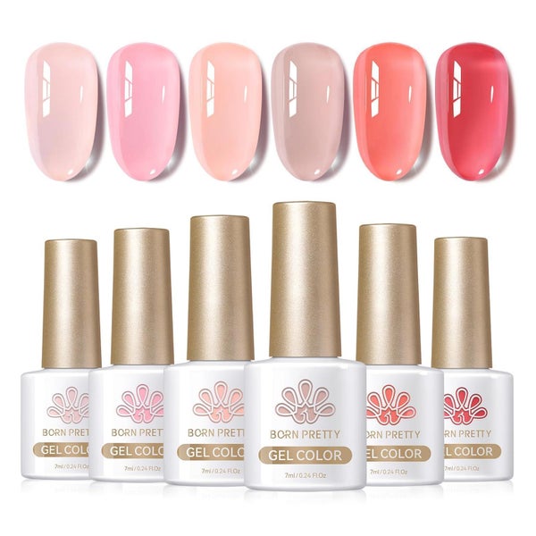 Nagellack UV Gel Jelly Transparent Rosa Strawberry Pinke Far 1 St