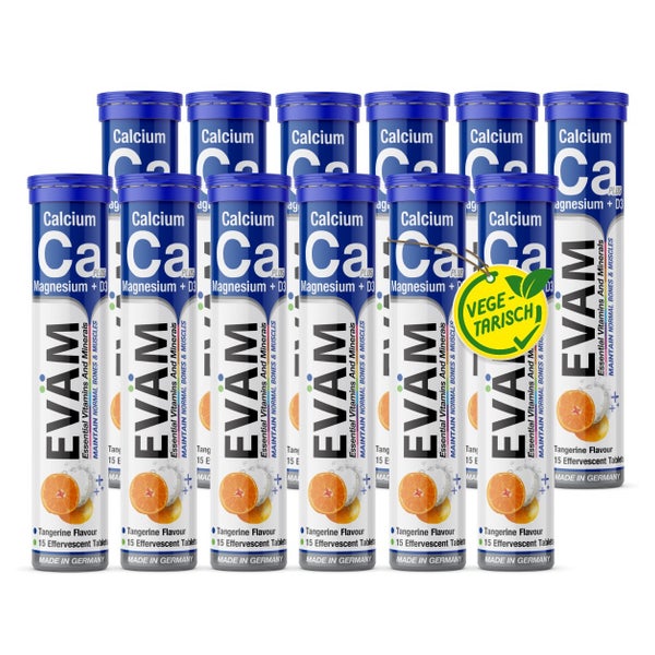 EVÄM Calcium + Magnesium + D3 Brausetabletten 12er Pack 180 St