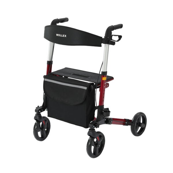Sitwell Rollator Rot mit Einkaufstasche (Medizinprodukt) 1 St