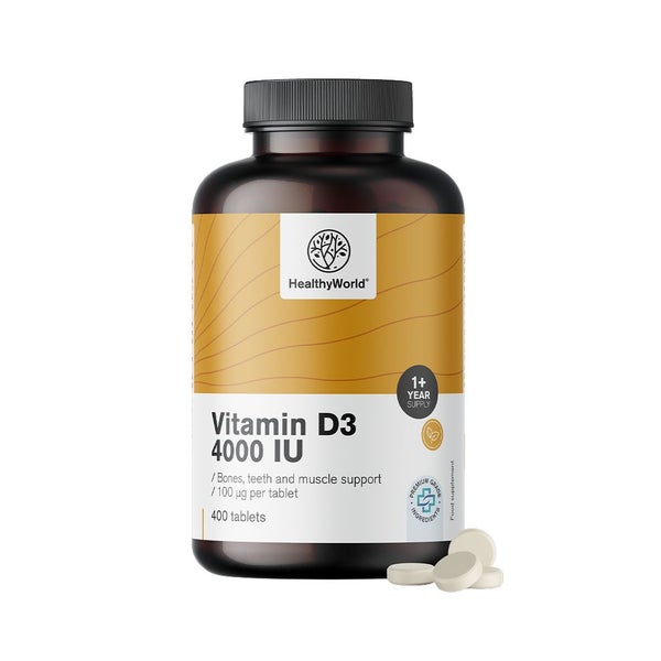 HealthyWorld Vitamin D3 4000 IE 400 St