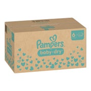 Pampers Baby Dry Windeln Größe 6 Extra Large, 13-18 kg – 3-fach-Schutz-System - 1 Monatsbox = 148 Windeln 148 St