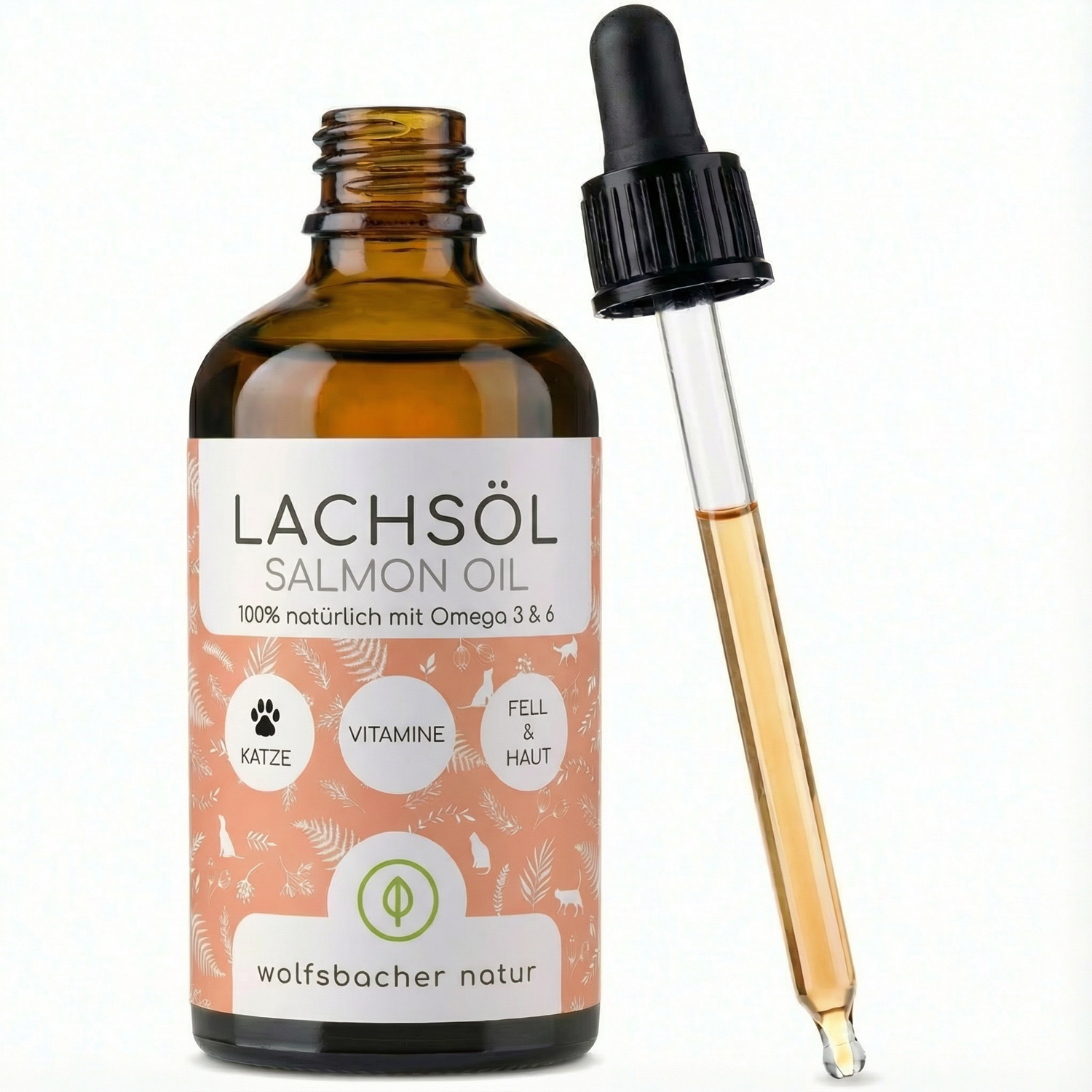 Wolfsbacher Natur Lachsöl Katze 100 ml