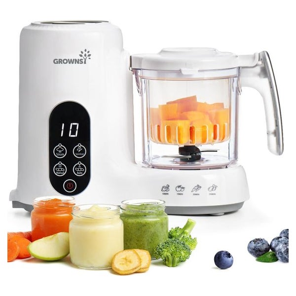 Grownsy Babynahrungszubereiter mit Dampfkorb – Dampfgarer 1 St