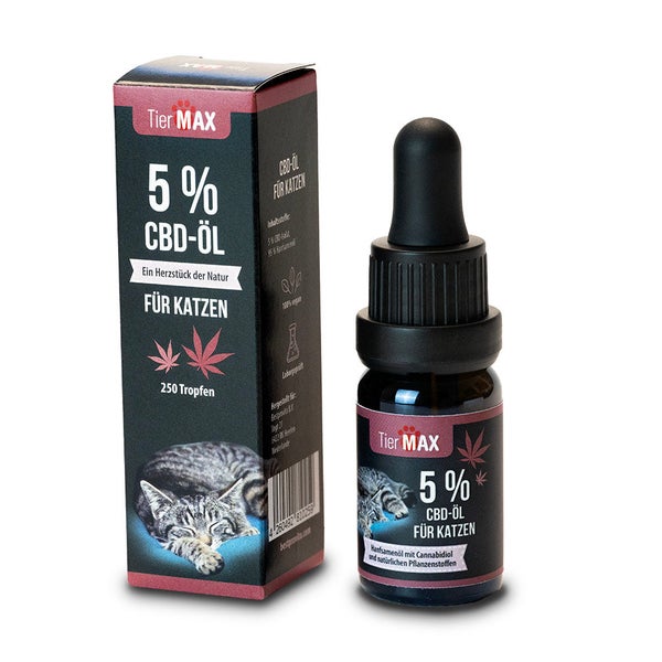 Tiermax CBD-Öl 5% für Katzen 10 ml