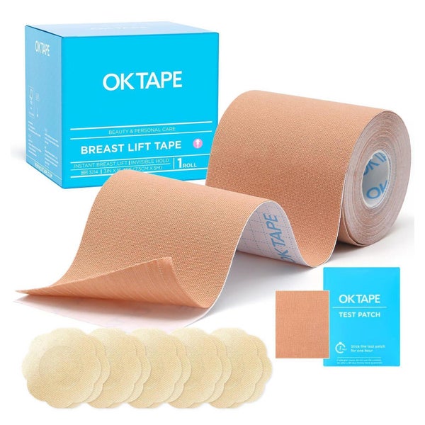 OK TAPE Klebe BH Push Up, rückenfrei, trägerlos, unsichtbar, inkl