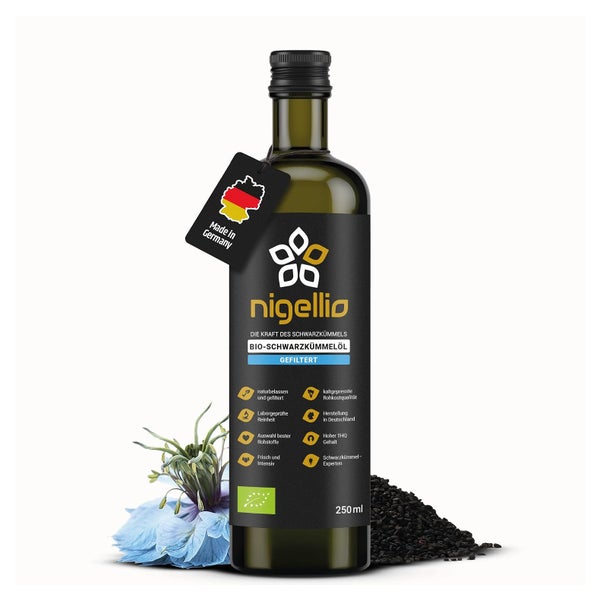 Nigellio Bio-Schwarzkümmelöl kaltgepresst & gefiltert 250 ml