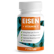 ProFuel - Eisentabletten 20mg Eisen + Vitamin C Hagebutten 365 St