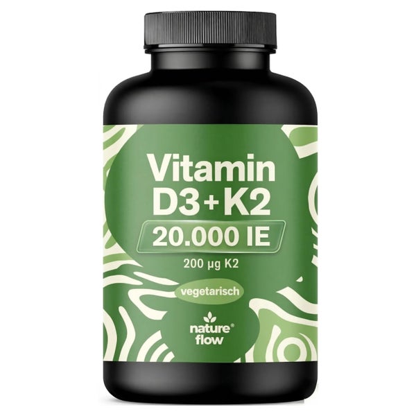 Vitamin D3 K2 20000 IE - 365 Tabletten - Nature Flow 365 St