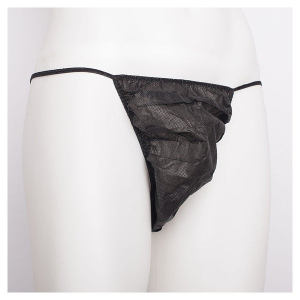 Welltouch Einweg String Tanga HERREN, schwarz 1000 St