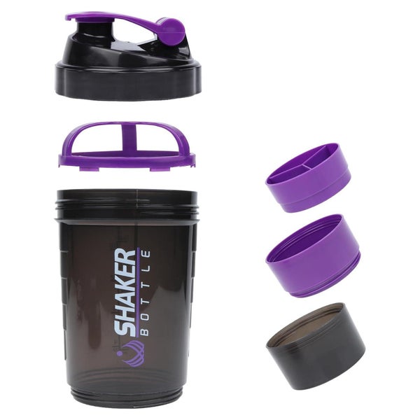 Protein Shaker 500ml Kugel Drahtgitter Lagerung Lila 1 St