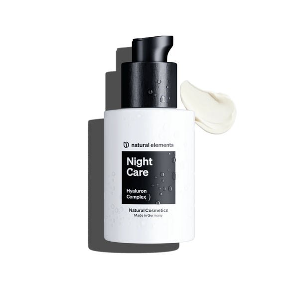 Night Care – 50ml Feuchtigkeitscreme – Nachtcreme mit Hyaluron, Glycerin, wertvollen Lipiden und Ceramiden – 100% Naturkosmetik – Regeneration, Anti Aging, Feuchtigkeit, Parfümfrei  ml
