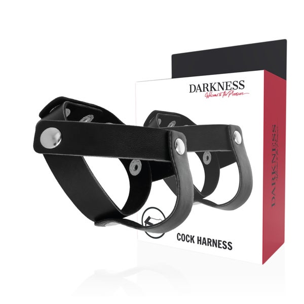 Darkness - Penis- und Hodenring  Verstellbarer Lederring 1 St