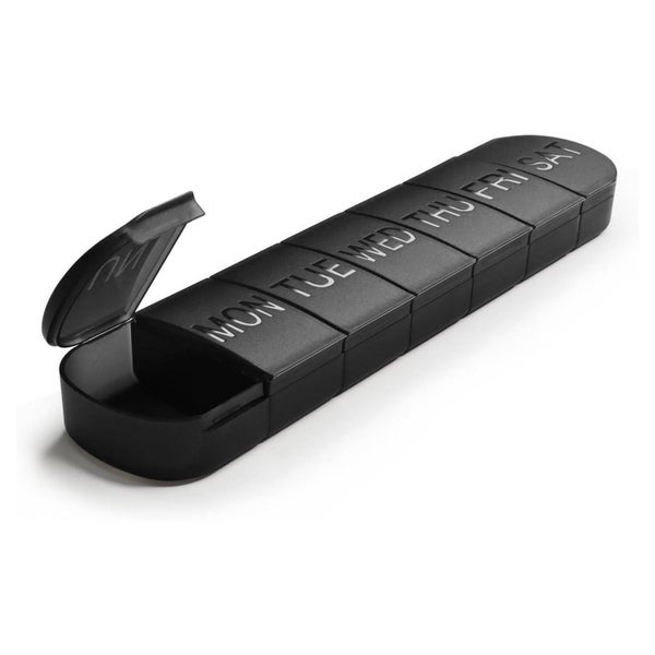 Große Tablettenbox 7 Tage Medikamentenbox Pillendose Schwarz 1 St