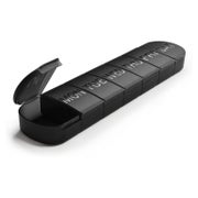 Große Tablettenbox 7 Tage Medikamentenbox Pillendose Schwarz 1 St