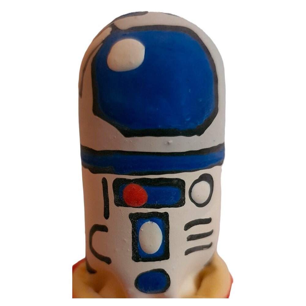 Scherzkondom „Roboter“ – Handbemalt, Geschenk für Technikfan (1 Stück) 1 St
