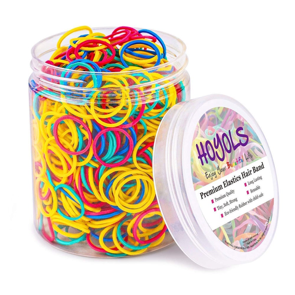 HOYOLS 1.9cm Bunte Gummibänder Haarbänder wiederverwendbar P 1 St