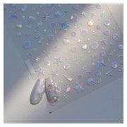 Nagelsticker 3D Aurora Muschel Seestern selbstklebend 5D Oze 1 St