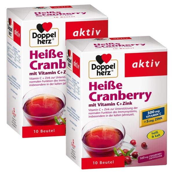 DH aktiv Heiße Cranberry Vit C + Zink 2X10 St