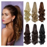 Ponytail Extension Claw Clip Taupe-Kamelbraun Ombré 40cm (16 1 St
