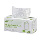 Medi-Inn PE-Schürzen PLUS, gehämmert, weiß, in Spenderbox, 80 x 140 cm, extra stark 60 St
