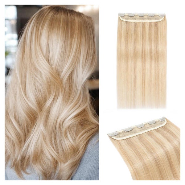 Clip In Extension Echthaar 5 Clips 18P613 Ascheblond blond 5 1 St