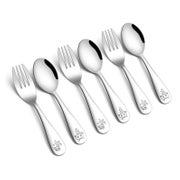 Edelstahl Kinderbesteck Set 6teilig mit Gabel und 1 St