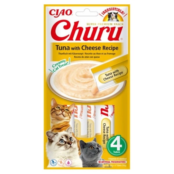 INABA Churu Tuna with cheese 4x14g Thunfisch mit Käse für die Katze 0,056 kg