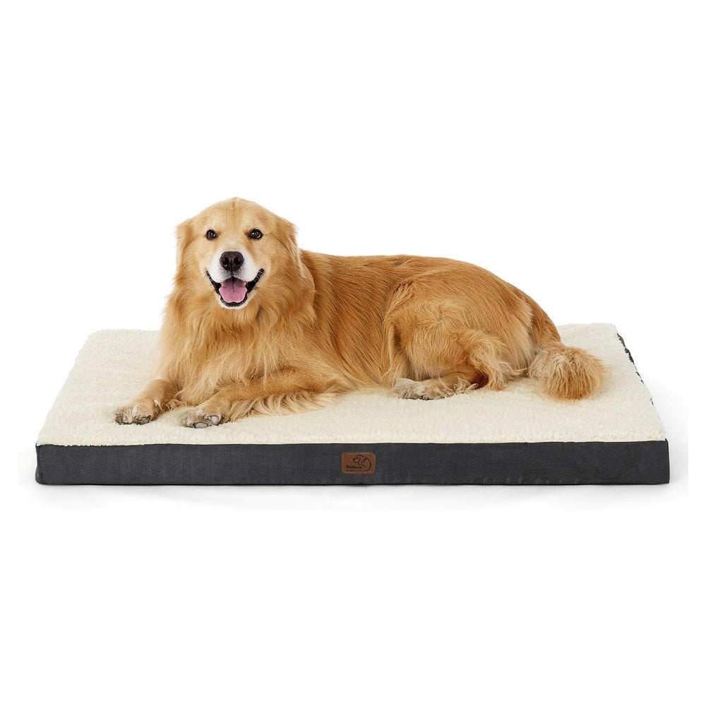 Hundebett orthopädisches groß L 112 x B 81 x H 8 cm Grau Bei 1 St