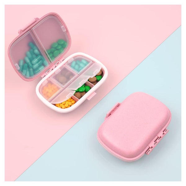 Tablettenbox 7 Tage Pillendose 8 Fächer BPA Frei Medikamente 1 St