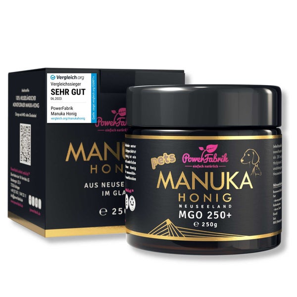 PowerFabrik Manuka Honig Tiere MGO 250+, im Glas