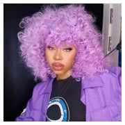 Perücke Afro Kinky Curly Kurz Pony Synthetisch Damen Herren 1 St