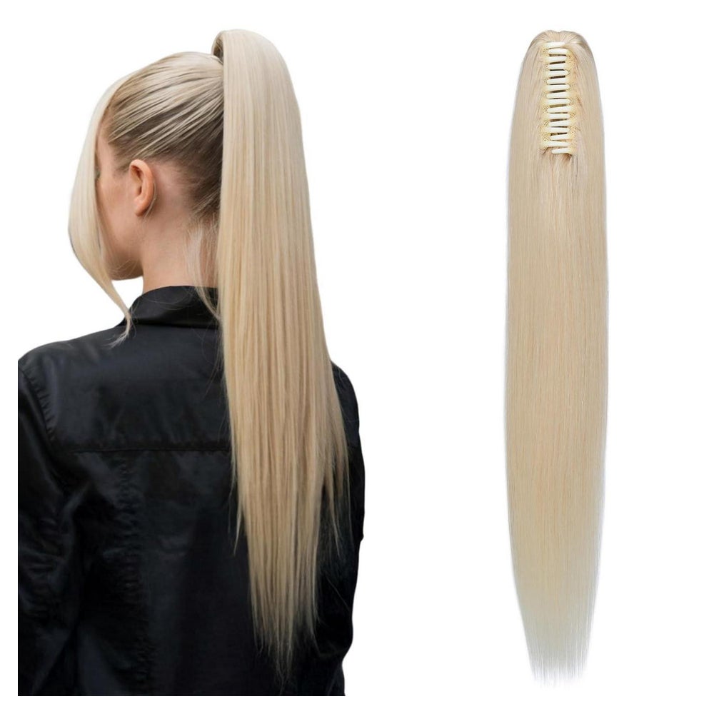 Pferdeschwanz Haarteil Echthaar Claw Clip 45cm-115g 60 Plati 1 St