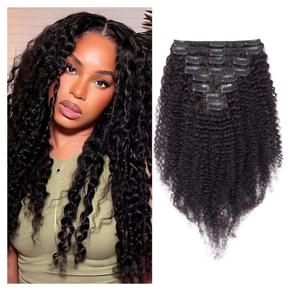 Haarteile Echthaar Clip In Remy 8er 18 50cm [KINKY CURLY] #1 1 St