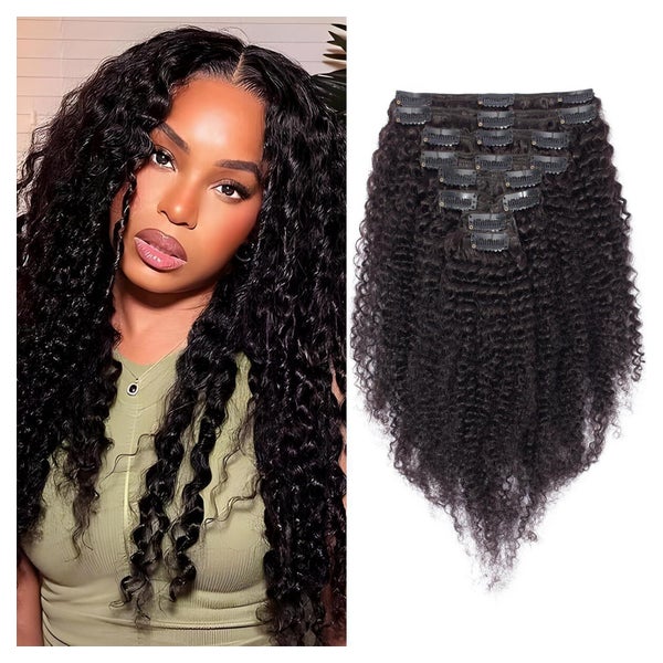 Haarteile Echthaar Clip In Remy 8er 18 50cm [KINKY CURLY] #1 1 St