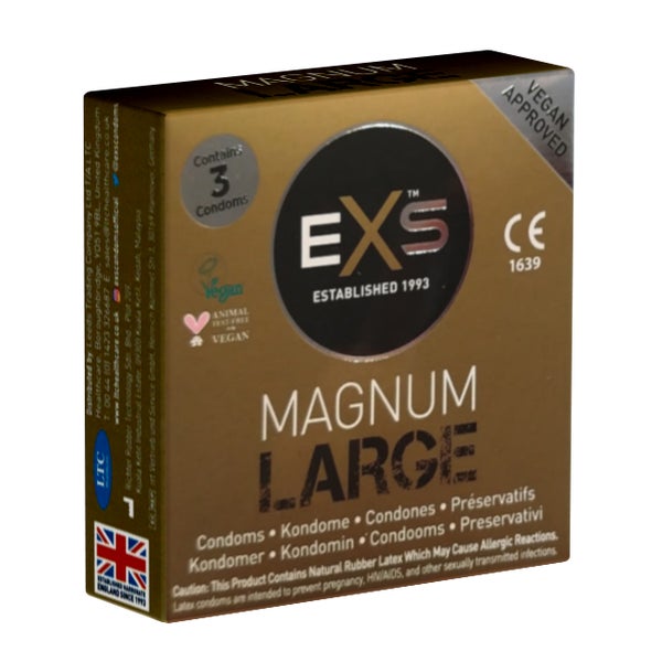 «Magnum» Extra Large, XXL-Kondome für noch mehr Freiraum (3 Kondome) 3 St