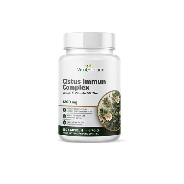 VitaSanum® Cistus Immun Komplex – 3 Kapseln Tagesportion 70 g