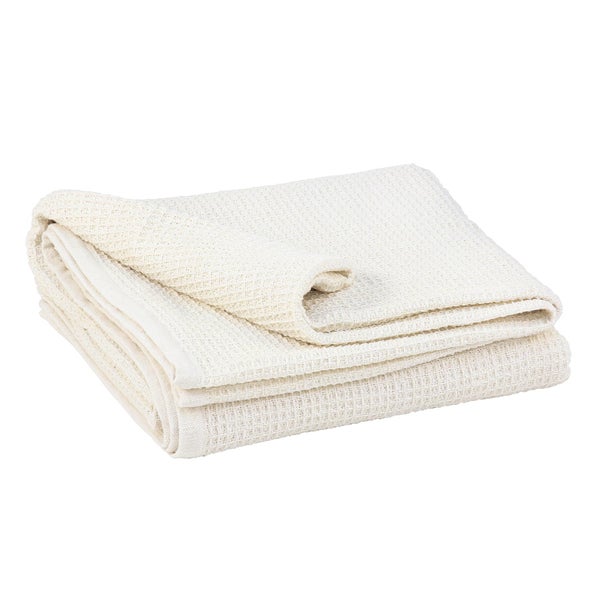 bodhi Baumwoll-Decke Waffel-Piqué natur 1 St