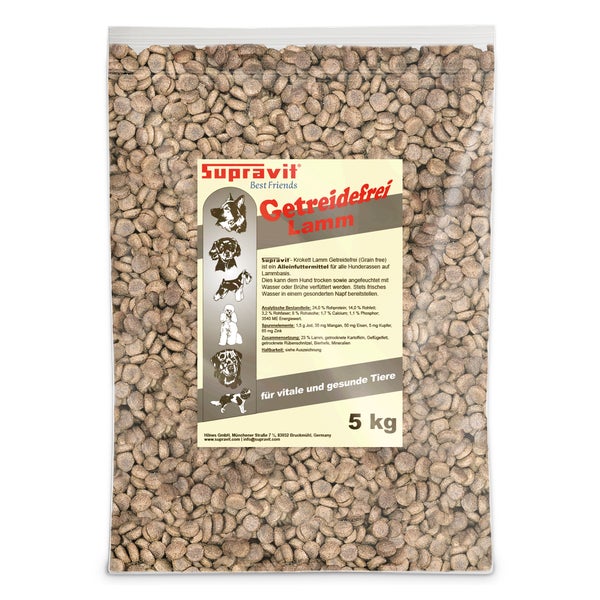 Supravit Hundetrockenfutter Lamm und Kartoffeln 5 kg