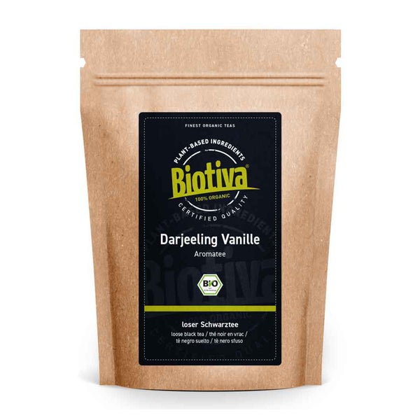 Biotiva Schwarztee Darjeeling Vanille Bio 100 g