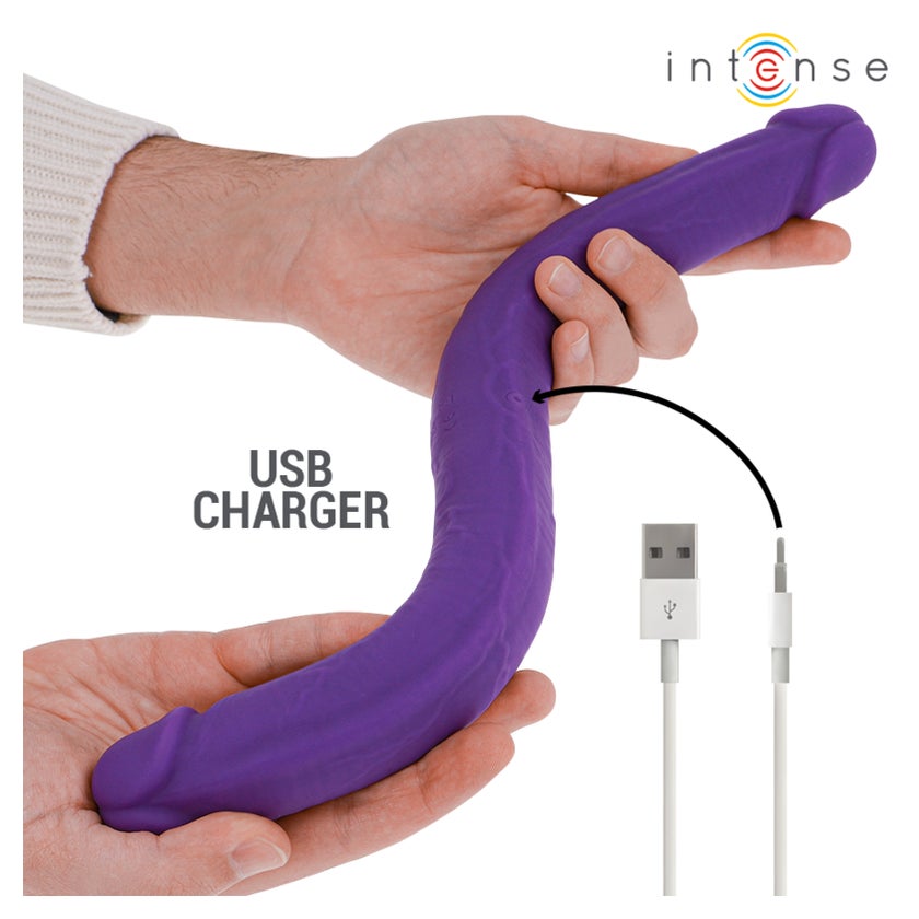 masturbator mit doppelvibrator Latex Doppel-Vibrator main image 1